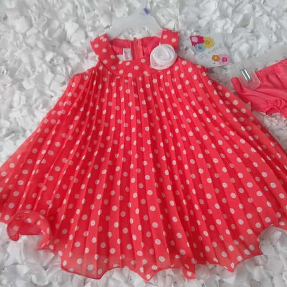 New girls coral dress - Picture 2 of 8